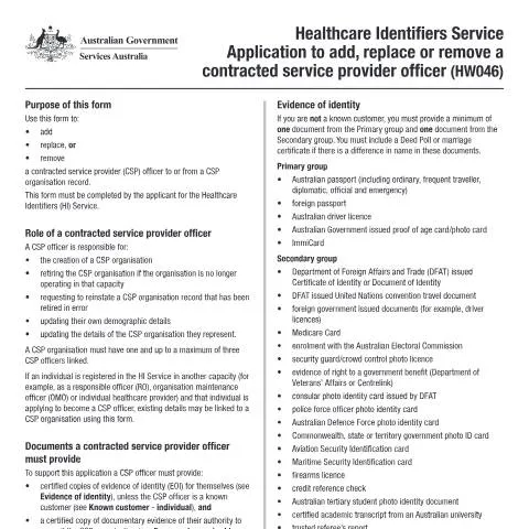 Document preview: Understanding Form HW046 for Service Provider Management — Health (CERFA n°HW046)