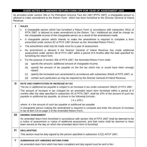 Document preview: Memahami Borang CPP 2020 dalam Cukai Petroleum — Cukai & percukaian
