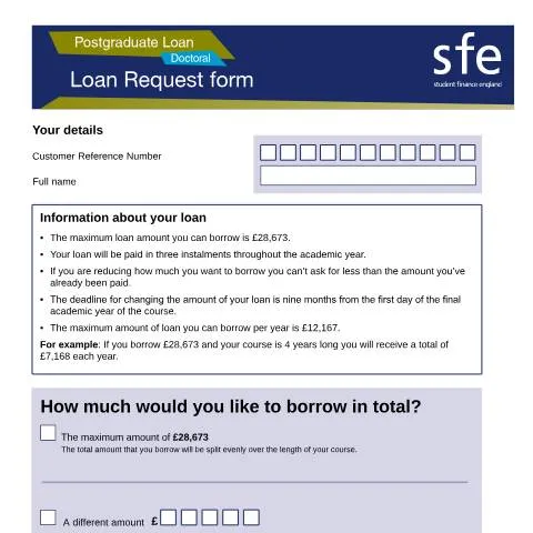 Document preview: Mastering the 2023 to 2024 Postgraduate Doctoral Loan Form — Education & training