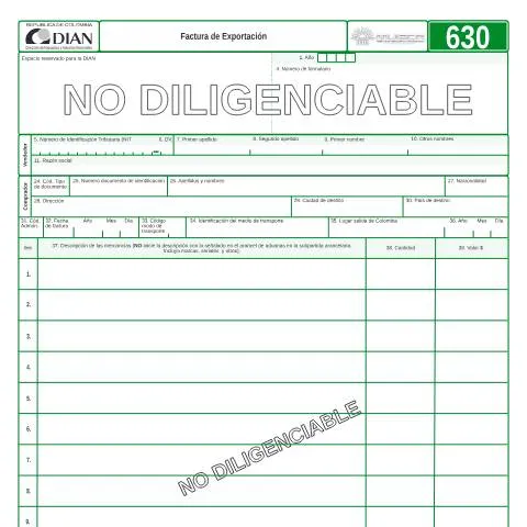 Vista previa del documento La Factura de Exportación: Esencial para Exportadores Colombianos — Impuestos (CERFA n°F630-2006)