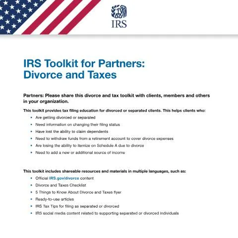 Document preview: Understanding IRS Publication 6049 for Tax Filing After Divorce — Taxes (CERFA n°PUB-6049)