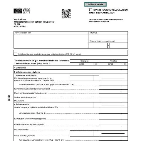Document preview: 6T Tonnistoverovelvollisen tuen seuranta (3069) - Yksityiskohdat ja — Hallinnolliset asiat (CERFA n°Vero 3069)