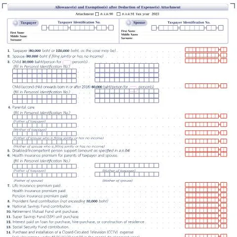 Document preview: ทำความรู้จักกับแบบฟอร์ม Allowance(s) and Exemption(s) ในการเสียภาษี — ภาษี & การเงิน