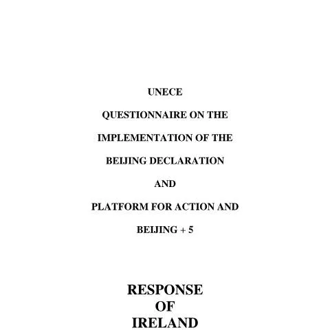 Document preview: Ireland's Gender Equality Efforts and the UNECE Questionnaire — Civil status & identity
