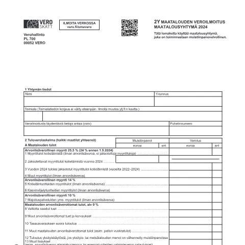 Document preview: Maatalouden veroilmoitus (3003) ja sen rooli maatalousyhtymissä — Verot & verotus (CERFA n°Vero 3003)