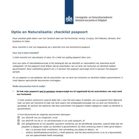Documentvoorvertoning: Belang van de Checklist Paspoort bij Naturalizatie — Immigratie & visa (CERFA n°4004)