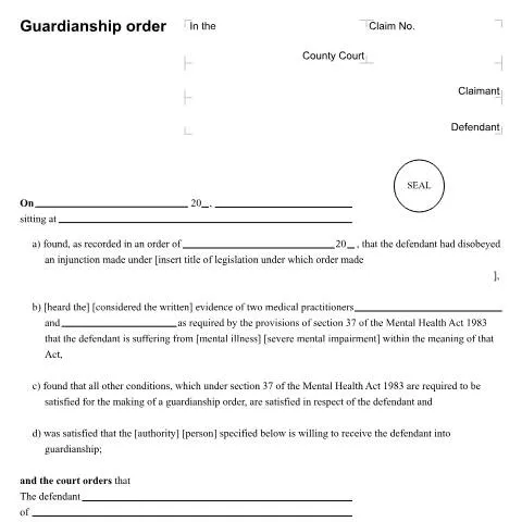 Document preview: Understanding N142 Guardianship Orders in Civil Contempt Cases — Legal & justice