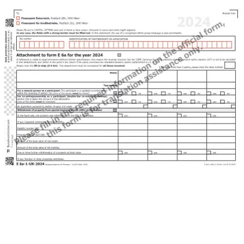 Dokumentvorschau: Das E6a-1-UK Formular für 2024 im Detail — Steuern (CERFA n°E6a-1-UK)