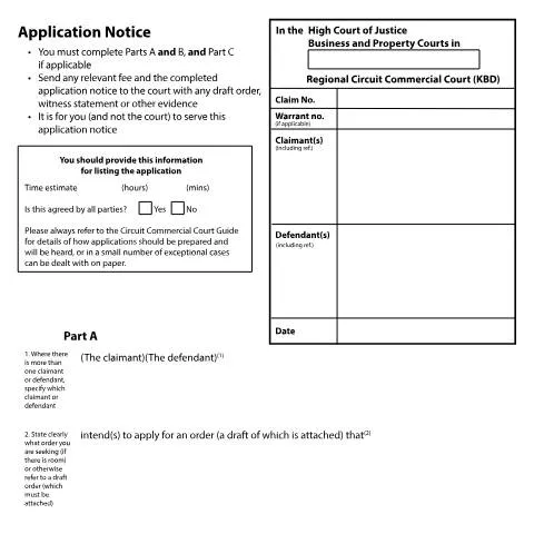 Document preview: Understanding the N244 Application Notice for the Regional Commercial — Legal & justice