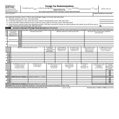 Document preview: Mastering IRS Form 1118SL for Corporate Tax Compliance — Taxes (CERFA n°1118SL)