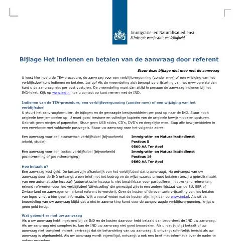 Documentvoorvertoning: Essentiële Informatie over Bijlage 7118 van de IND — Immigratie & visa (CERFA n°7118)