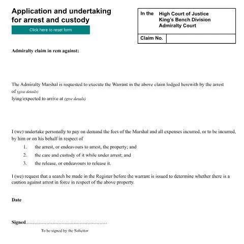 Document preview: Key Insights on the ADM4 Form for Arrest and Custody — Legal & justice