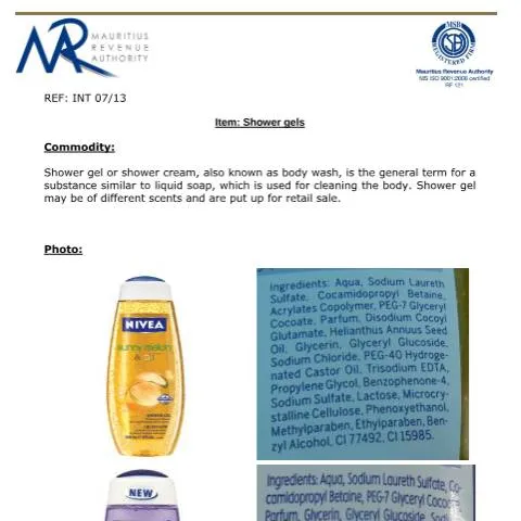 Document preview: Why Shower Gel Classification Matters for Businesses — Government & admin (CERFA n°ShowerGels)