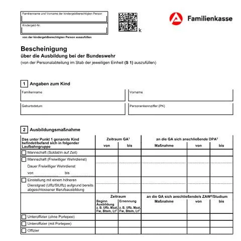 Dokumentvorschau: Wichtige Informationen zur KG 15 Bescheinigung für — Arbeit & Beschäftigung (CERFA n°bescheinigung-ueber-die-ausbildung-bei-der-bundeswehr-kg-15_ba053982)