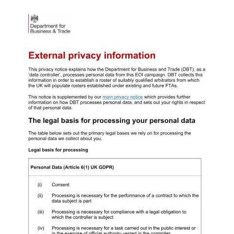 Document preview: Join the FTA Arbitration Panel: How to Express Your Interest — Government & admin
