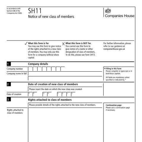 Document preview: The Importance of the SH11 Form for Companies — Government & admin