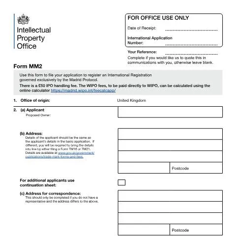 Document preview: Madrid Protocol Application: UK Gateway to Global Trademark Protection — Government & admin