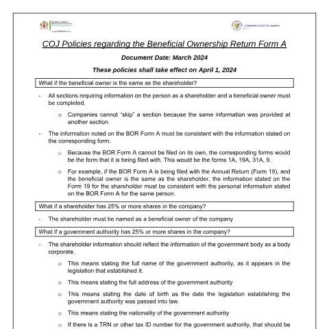 Document preview: Understanding Jamaica's Beneficial Ownership Examination Policies — Government & admin (CERFA n°BOExaminationPolicies)