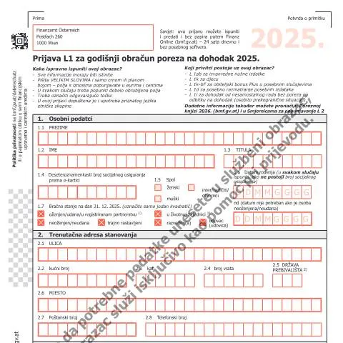 Dokumentvorschau: Wichtige Informationen zum L1-HR Antrag 2025 — Steuern (CERFA n°L1-HR)