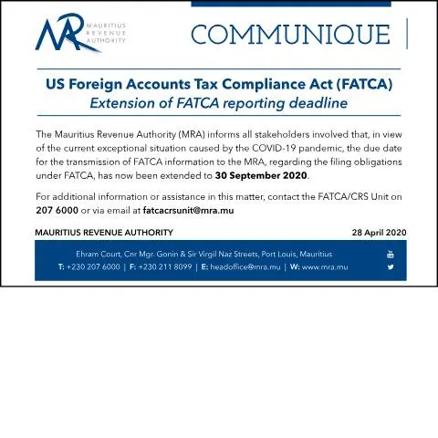 Document preview: Understanding the FATCA Reporting Extension Amid COVID-19 — Taxes (CERFA n°FATCAExtension280420)