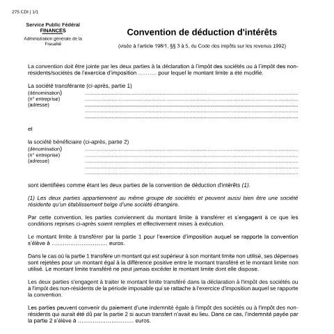 Aperçu du document Déduction d'intérêts en Belgique : un atout fiscal pour les — Impôts & fiscalité (CERFA n°121-275-cdi)