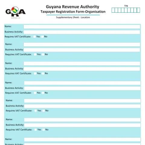 Document preview: Understanding the G0016c Taxpayer Registration Form Organisation — Library