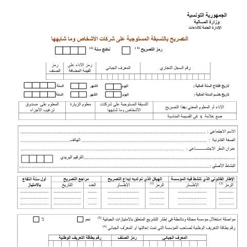 Aperçu du document Comprendre la déclaration de revenus en Tunisie — Démarches administratives