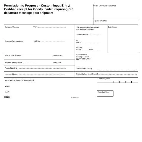 Document preview: Understanding the C130EX Form for Export Compliance — Government & admin
