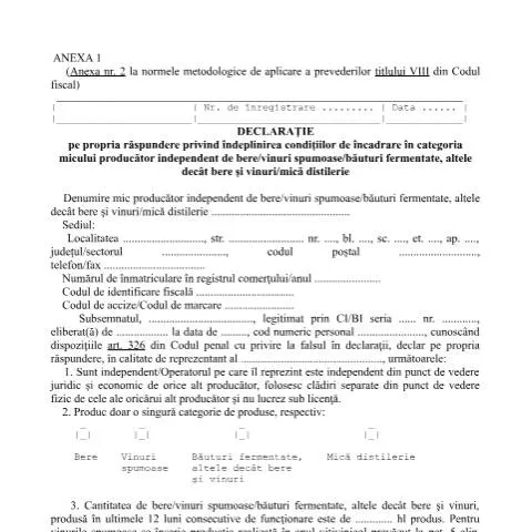 Document preview: Declarația pe propria răspundere pentru micile distilerii — Formalități administrative (CERFA n°A2_NMT8CF)