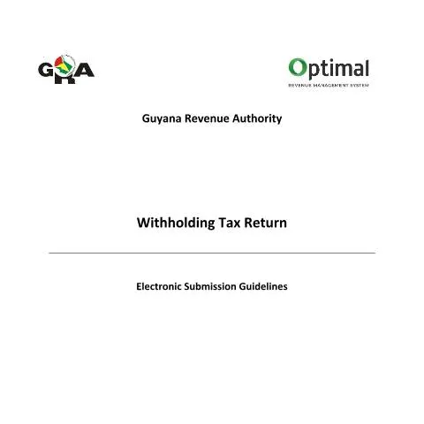 Document preview: Guide to Withholding Tax Return Submission in Guyana — Library