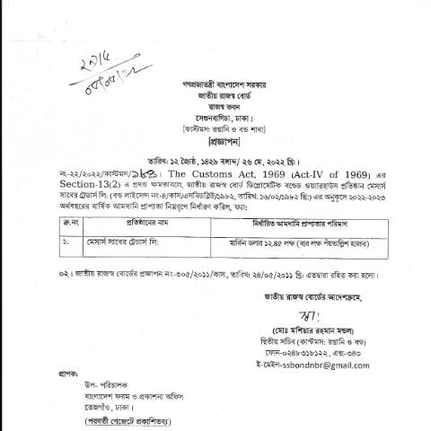 Document preview: NBR 20220606 0003: কর পরিশোধের প্রক্রিয়া সহজতর করে — প্রশাসনিক কার্যক্রম (CERFA n°NBR_20220606_0003)