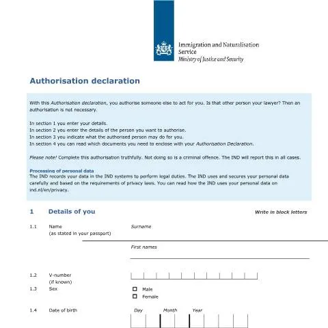 Documentvoorvertoning: Belang van de Appendix Authorisation Declaration bij immigratie — Immigratie & visa (CERFA n°7645)