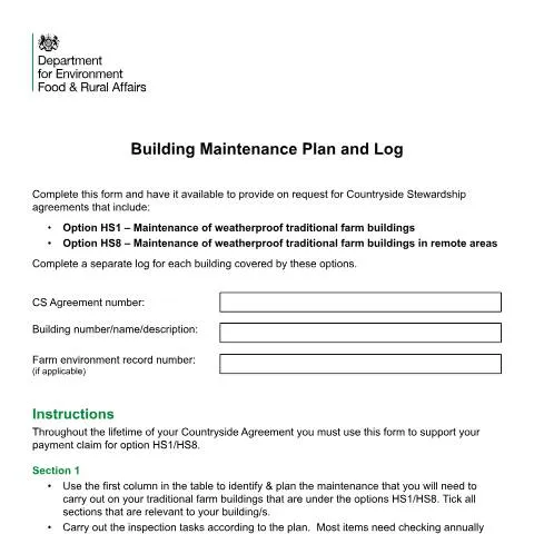 Document preview: Heritage Farm Building Maintenance: Documentation Requirements — Environment & energy