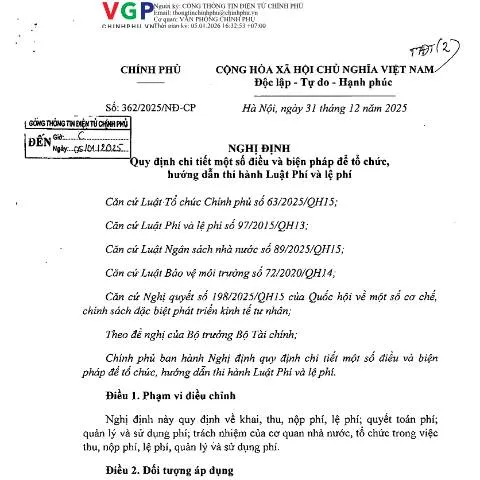 Document preview: Chi tiết về Nghị định 362/2025/NĐ-CP và tác động của nó — Thủ tục hành chính (CERFA n°362/2025/NĐ-CP)