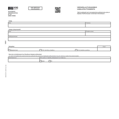 Document preview: Opas veronpalautushakemuksen täyttämiseen (1445) — Verot & verotus (CERFA n°Vero 1445)