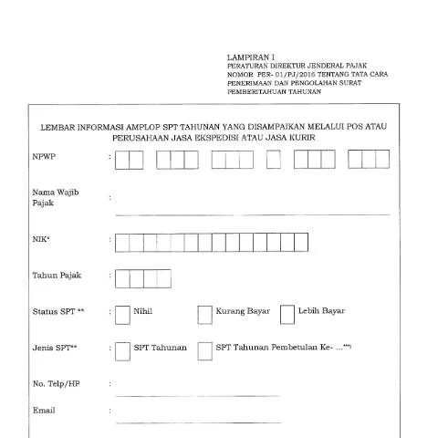 Document preview: Memahami Pentingnya Lembar Informasi Amplop SPT Tahunan — Proses administrasi (CERFA n°ID-DJP-lembar-informasi-amplop-spt-tahunan)