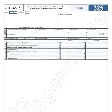 Vista previa del documento Guía para declarar el IVA en servicios internacionales en 2025 — Impuestos (CERFA n°F325-2025)