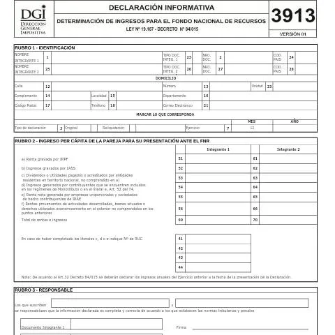 Vista previa del documento La Relevancia del Formulario 3913 en la Salud Pública Uruguaya — Impuestos (CERFA n°3913)