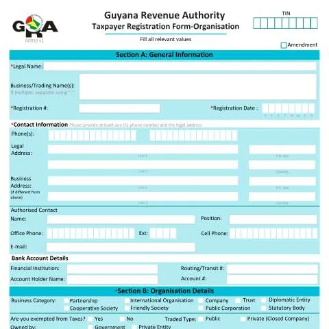 Document preview: Understanding the G0016 Taxpayer Registration Form for Organizations — Library