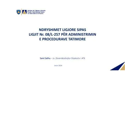 Document preview: Transformimi i Procedurave Tatimore në Kosovë — Tatime & fiskalitet
