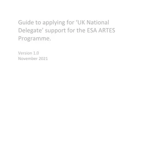 Document preview: Explore Funding Opportunities with ESA ARTES Programme — Government & admin