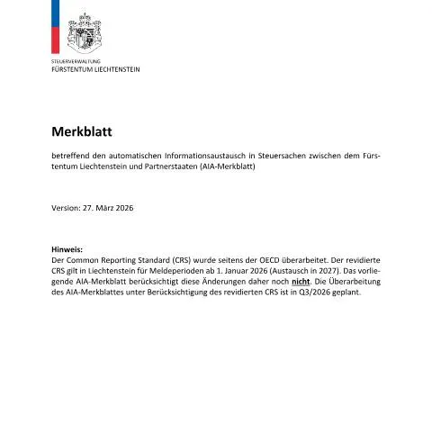 Dokumentvorschau: Einführung in das AIA-Merkblatt vom 27.03.2026 — Behörden & Verwaltung (CERFA n°int_mb_aia_merkblatt)