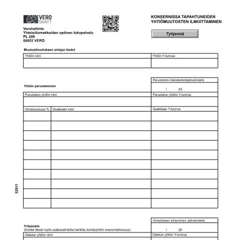 Document preview: Yhtiömuutosten ilmoittamisen merkitys ja käytännön esimerkit — Hallinnolliset asiat (CERFA n°Vero 5201)