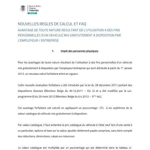 Aperçu du document Comprendre les faux-hybrides : enjeux et définitions en Belgique — Démarches administratives (CERFA n°121-faq-voitures-de-societe-2021-20210224)