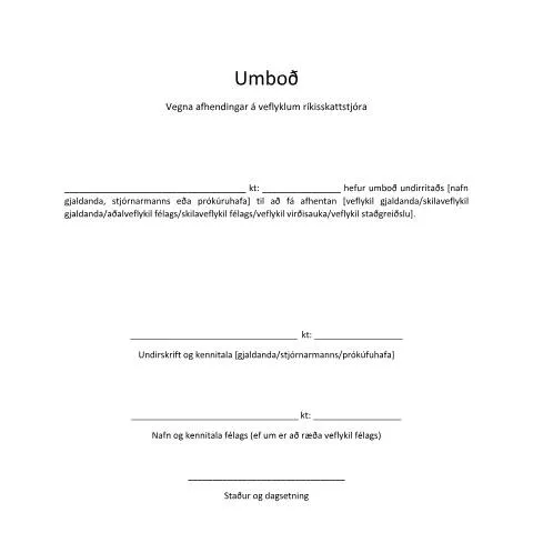 Document preview: Umboð fyrir veflykla: Skrefin sem þú þarft að fylgja — Stjórnsýsla