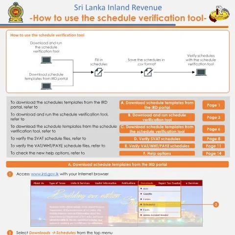 Document preview: A Comprehensive Guide to the Schedule Verification Tool in Sri Lanka — Government & admin