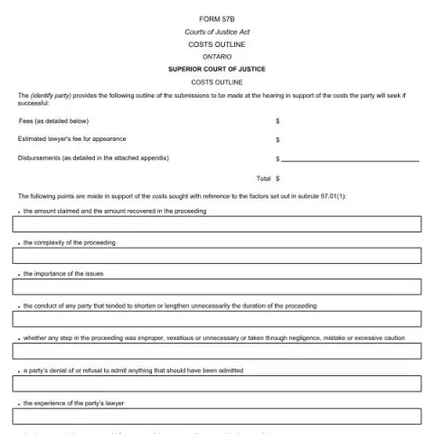 Document preview: Understanding the Ontario Superior Court of Justice Costs Outline — Legal & justice (RCP-57B-E)