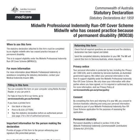 Document preview: Understanding the MO038 Form for Midwives — Health (CERFA n°MO038)