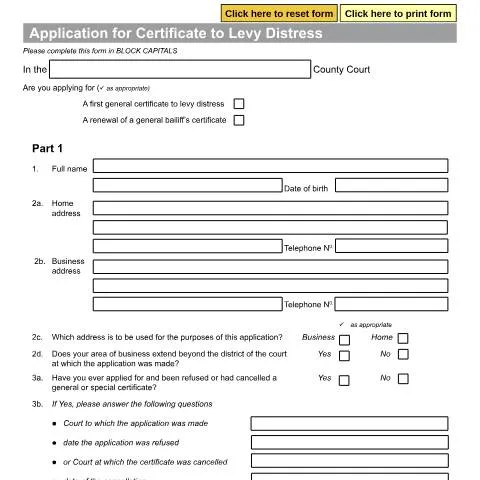 Document preview: Understanding Form Rent 3 for Distress Levy Applications — Legal & justice