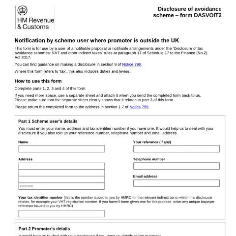 Document preview: Understanding the DASVOIT2 Form for Indirect Tax Disclosure — Taxes